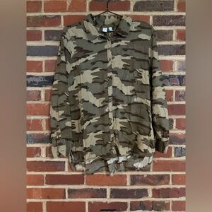 Camouflage Button-Up Shirt